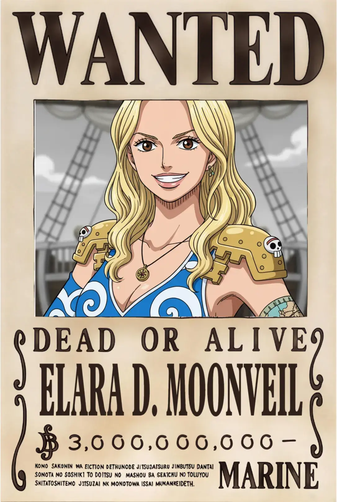Custom One Piece Wanted Poster example created with Converse