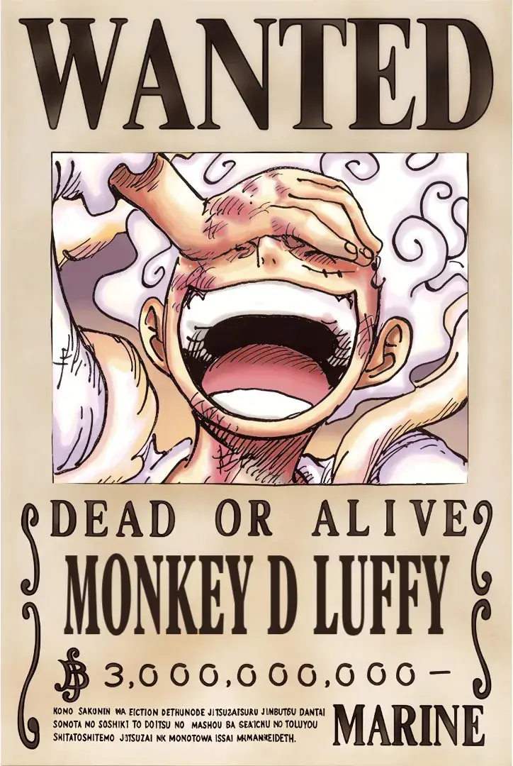 Custom One Piece Wanted Poster example created with Converse